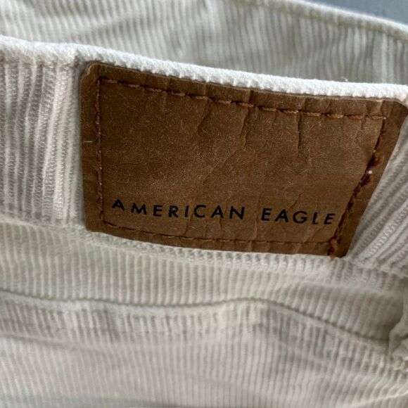 American eagle cream stretch corduroy mom jeans size 8 #718 - Picture 9 of 12